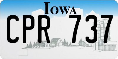IA license plate CPR737