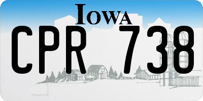 IA license plate CPR738
