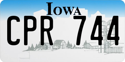 IA license plate CPR744