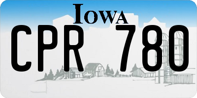 IA license plate CPR780