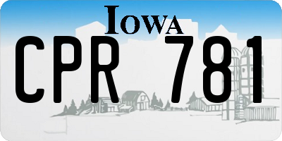 IA license plate CPR781