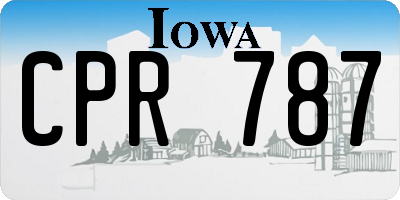 IA license plate CPR787
