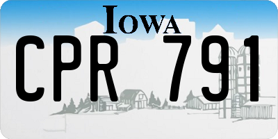 IA license plate CPR791