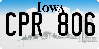 IA license plate CPR806