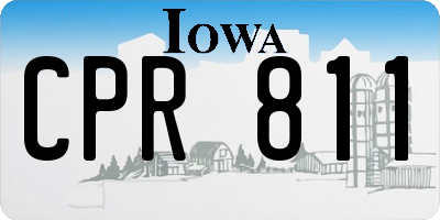 IA license plate CPR811