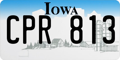 IA license plate CPR813