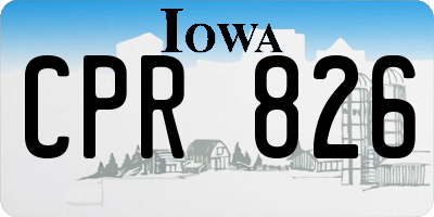 IA license plate CPR826