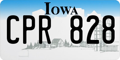 IA license plate CPR828