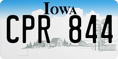 IA license plate CPR844