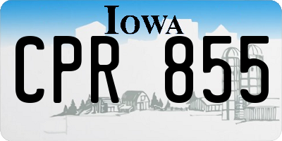 IA license plate CPR855
