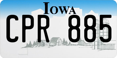 IA license plate CPR885