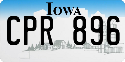 IA license plate CPR896
