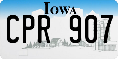 IA license plate CPR907