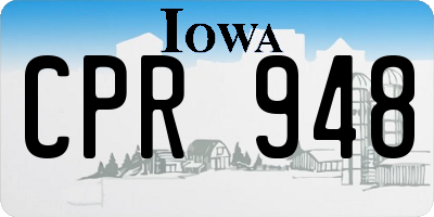 IA license plate CPR948