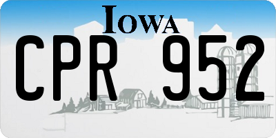 IA license plate CPR952