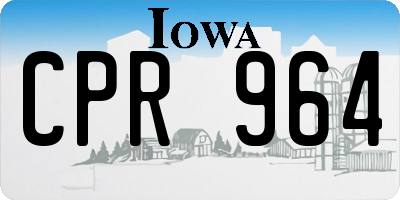 IA license plate CPR964
