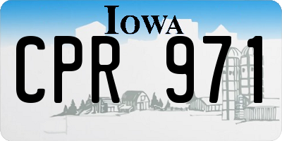 IA license plate CPR971