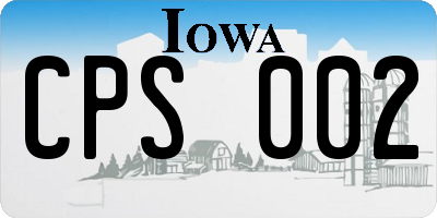 IA license plate CPS002