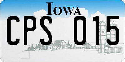 IA license plate CPS015