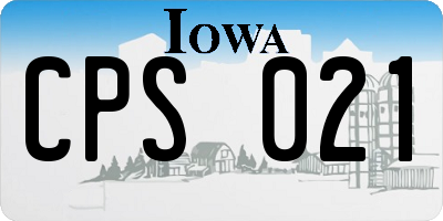 IA license plate CPS021