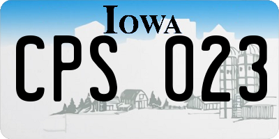 IA license plate CPS023