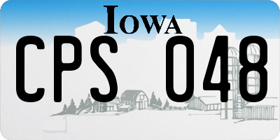 IA license plate CPS048