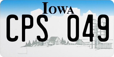 IA license plate CPS049