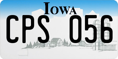 IA license plate CPS056