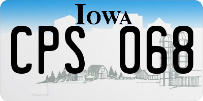 IA license plate CPS068