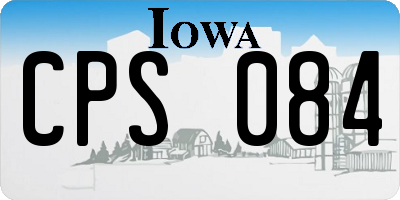 IA license plate CPS084