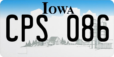 IA license plate CPS086