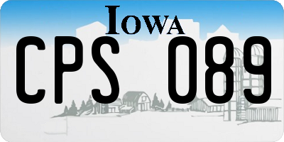 IA license plate CPS089