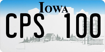 IA license plate CPS100
