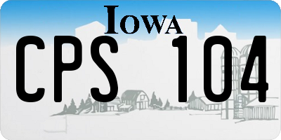 IA license plate CPS104