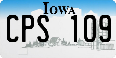 IA license plate CPS109