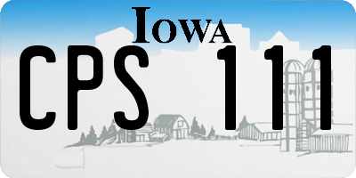 IA license plate CPS111