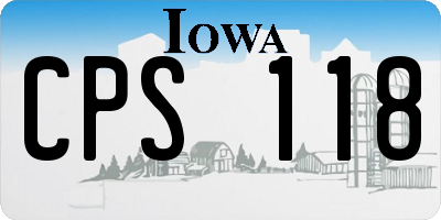 IA license plate CPS118