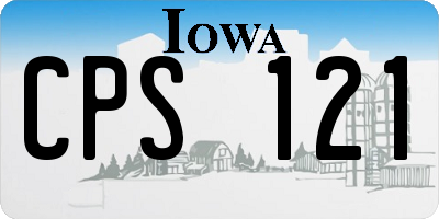 IA license plate CPS121