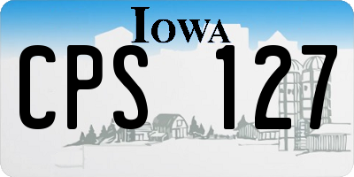 IA license plate CPS127