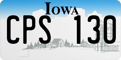 IA license plate CPS130