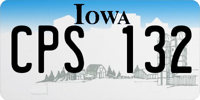 IA license plate CPS132