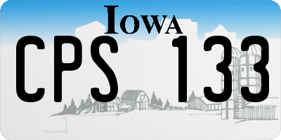 IA license plate CPS133