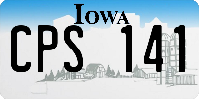 IA license plate CPS141