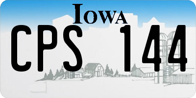 IA license plate CPS144