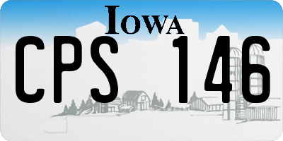 IA license plate CPS146