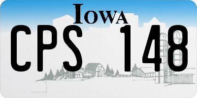 IA license plate CPS148