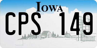 IA license plate CPS149