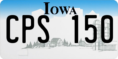 IA license plate CPS150