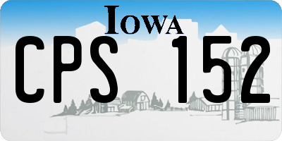 IA license plate CPS152