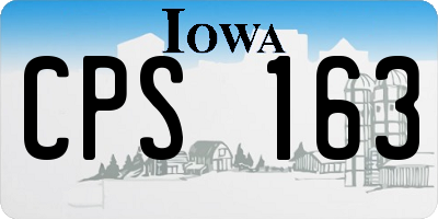 IA license plate CPS163